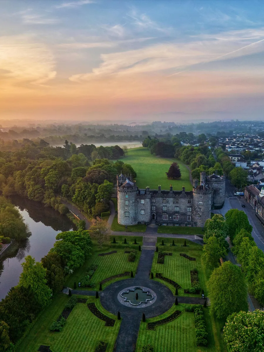 Kilkenny Castle viewed from above on a private day tour from Dublin